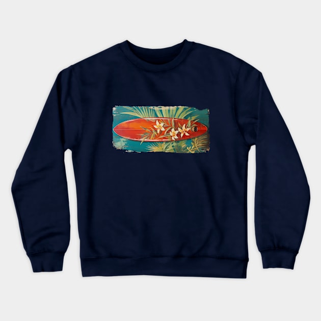 A Vintage Surfboard Crewneck Sweatshirt by DavidLoblaw